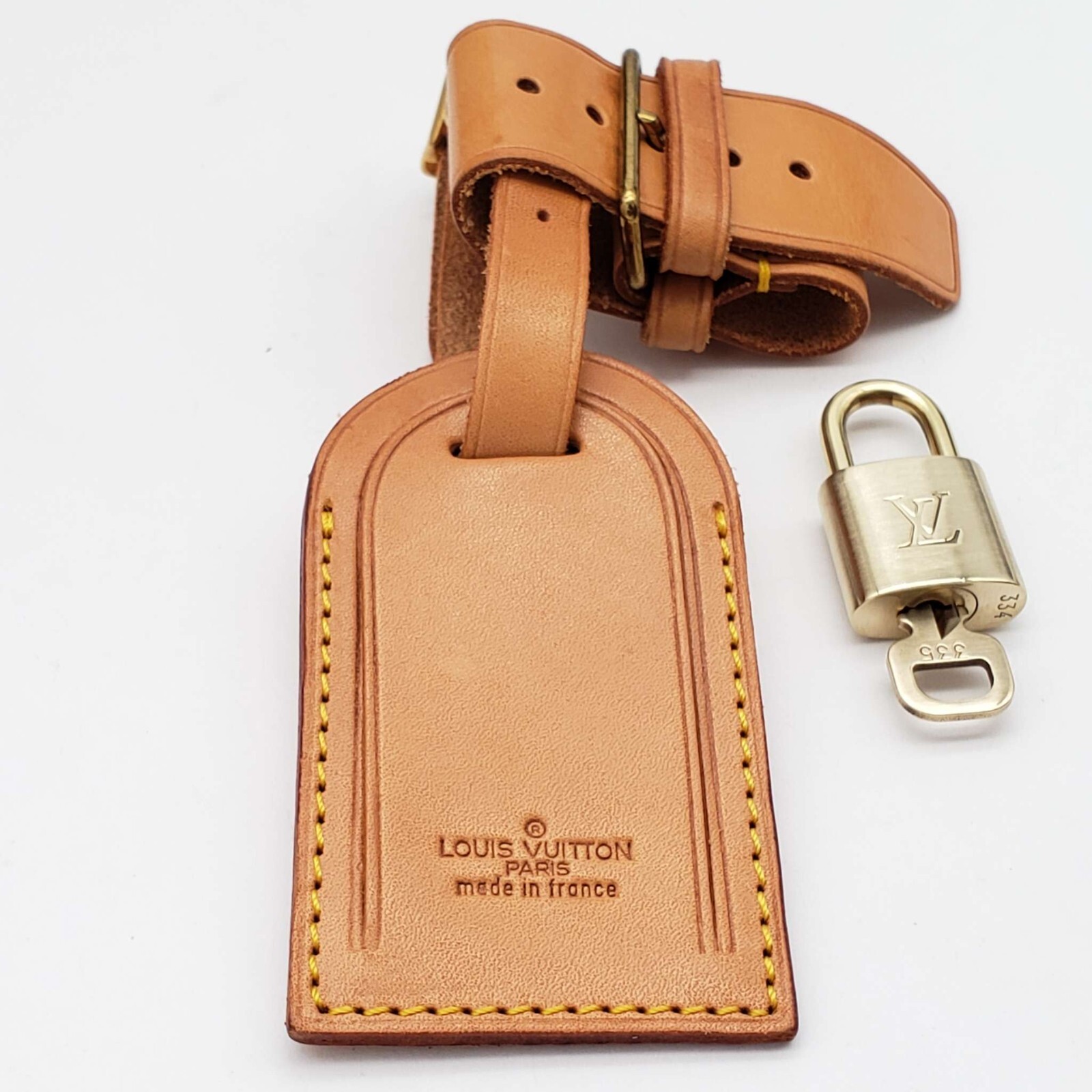 Authentic Louie Vuitton Luggage tag with Lock and Key#1