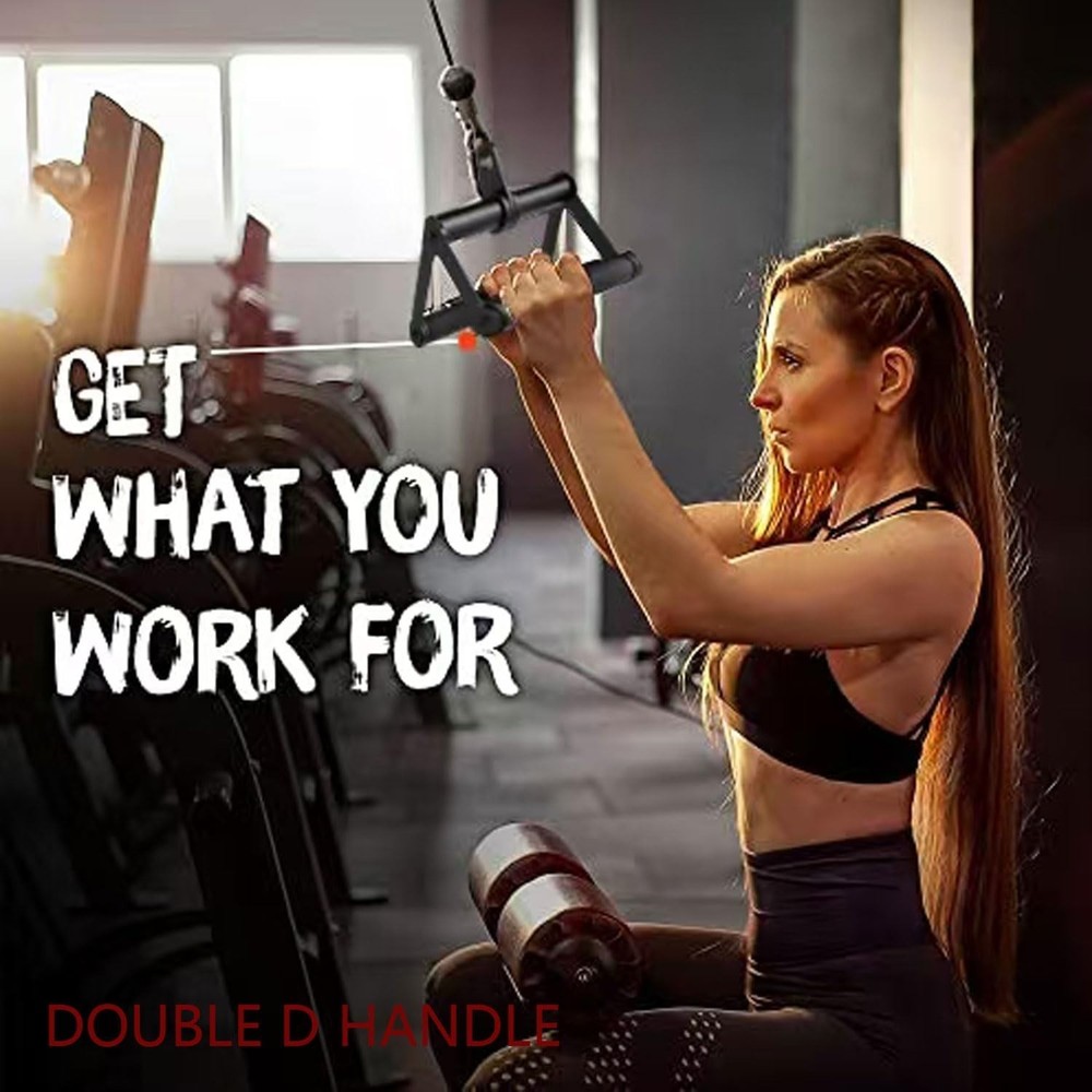 Gym Home Cable Machine Attachments Triceps Pull Down Accessories Cable Row V-Bar