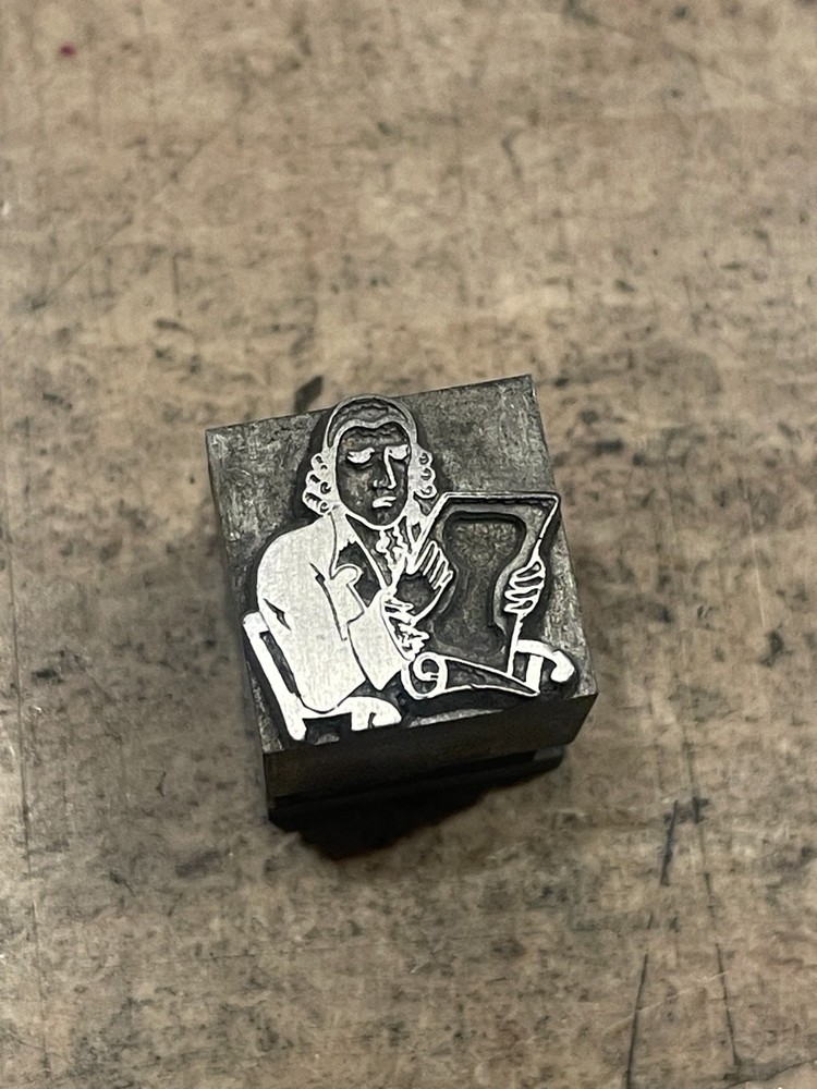 Printing Letterpress Printers Block Founding Father With Document Foundry (1634)