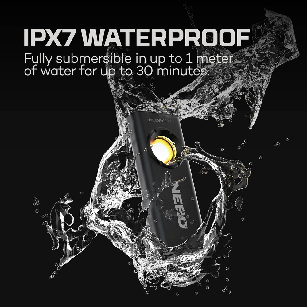 Powerful Slim+ 1200 Lumen Flashlight - Portable, Rechargeable & Versatile