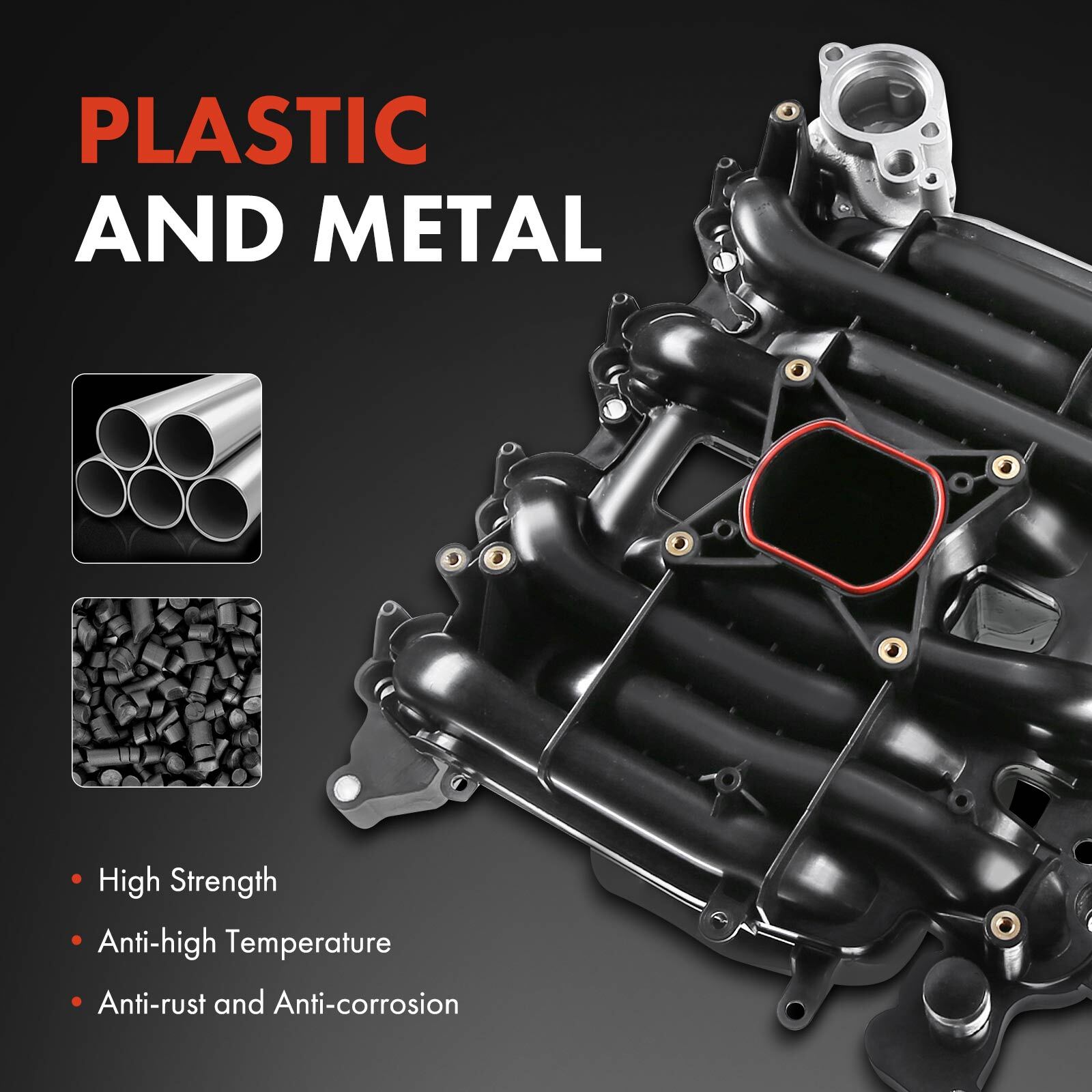 New Intake Manifold w/ Gasket Thermostat O-Ring for Ford Lincoln Mercury V8 4.6L