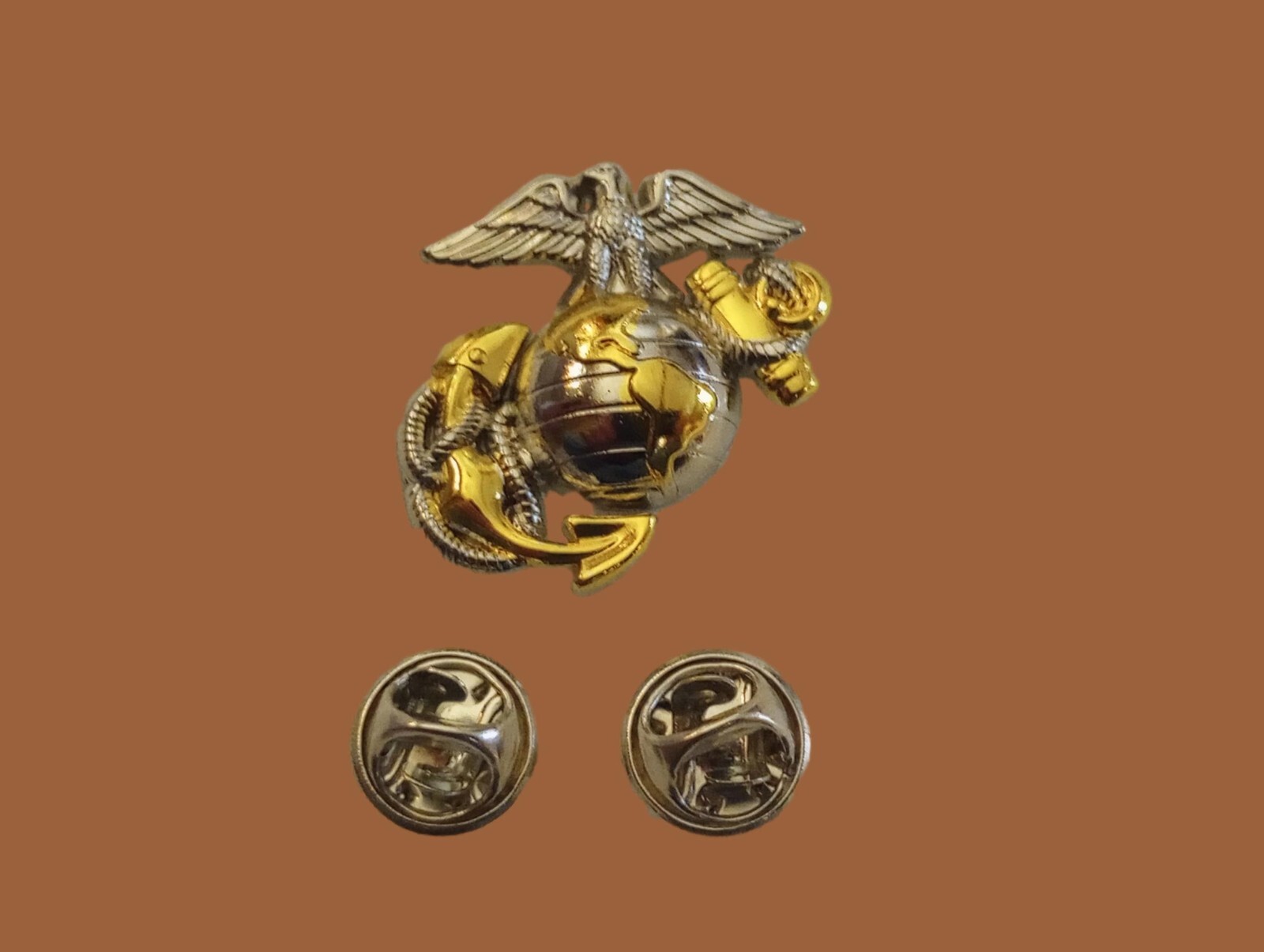 U.S MARINE CORPS EGA LAPEL HAT PIN USMC EAGLE GLOBE & ANCHOR LEFT EMBLEM