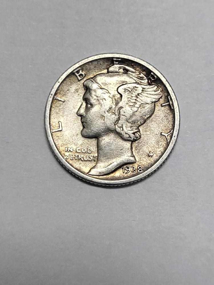 1938 S  Mercury Dime