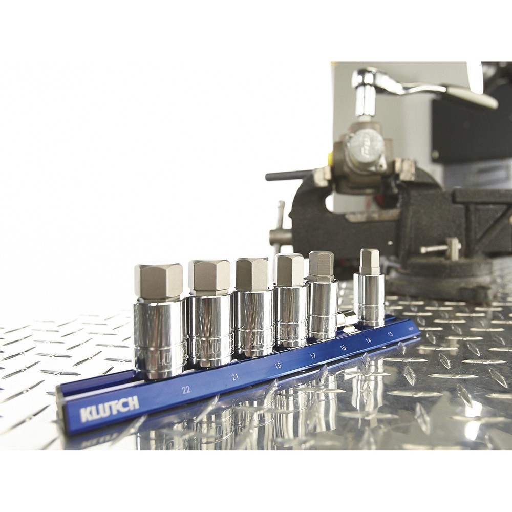 Klutch Hex Bit Socket Set, 7-Pc., Metric