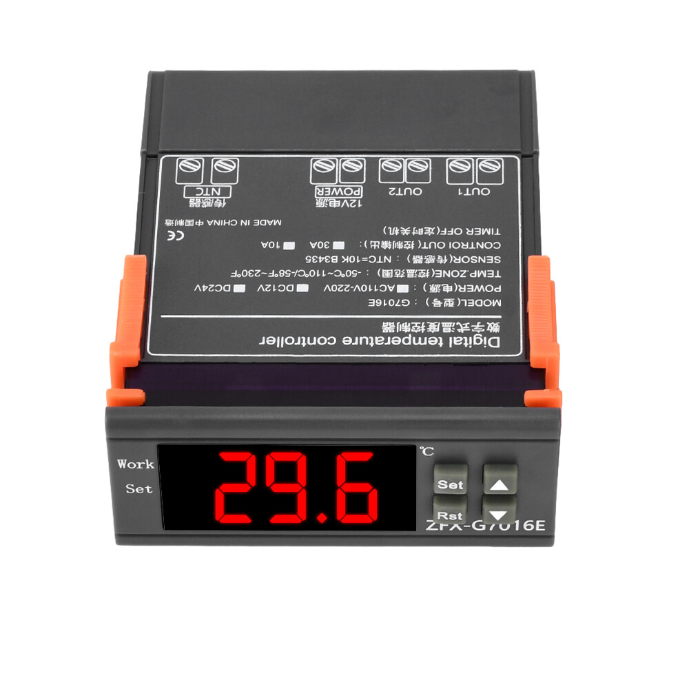 G7016E Digital Intelligent Temperature Controller NTC Waterproof Probe 12V/24V