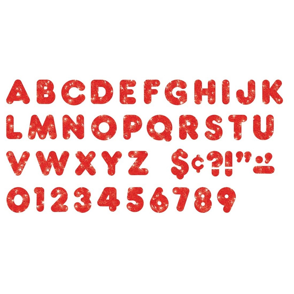 4" Red Sparkle TREND Casual Ready Letters