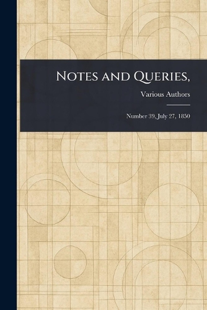 Notes and Queries, Paperback Book