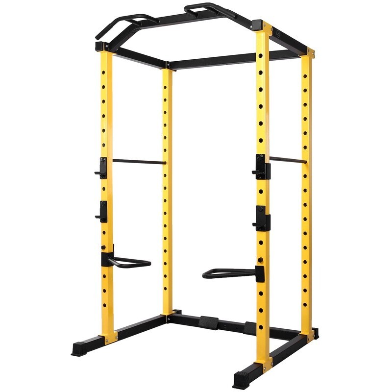 Adjustable Power Cage 1000lb Capacity Multi Function Rack W/ Lat Pull Down New