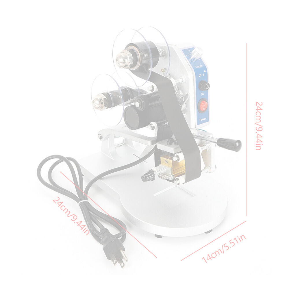 DY - 8 Hot Stamp Printer Manual Ribbon Coding Hot Foil Stamping Date Code Tool
