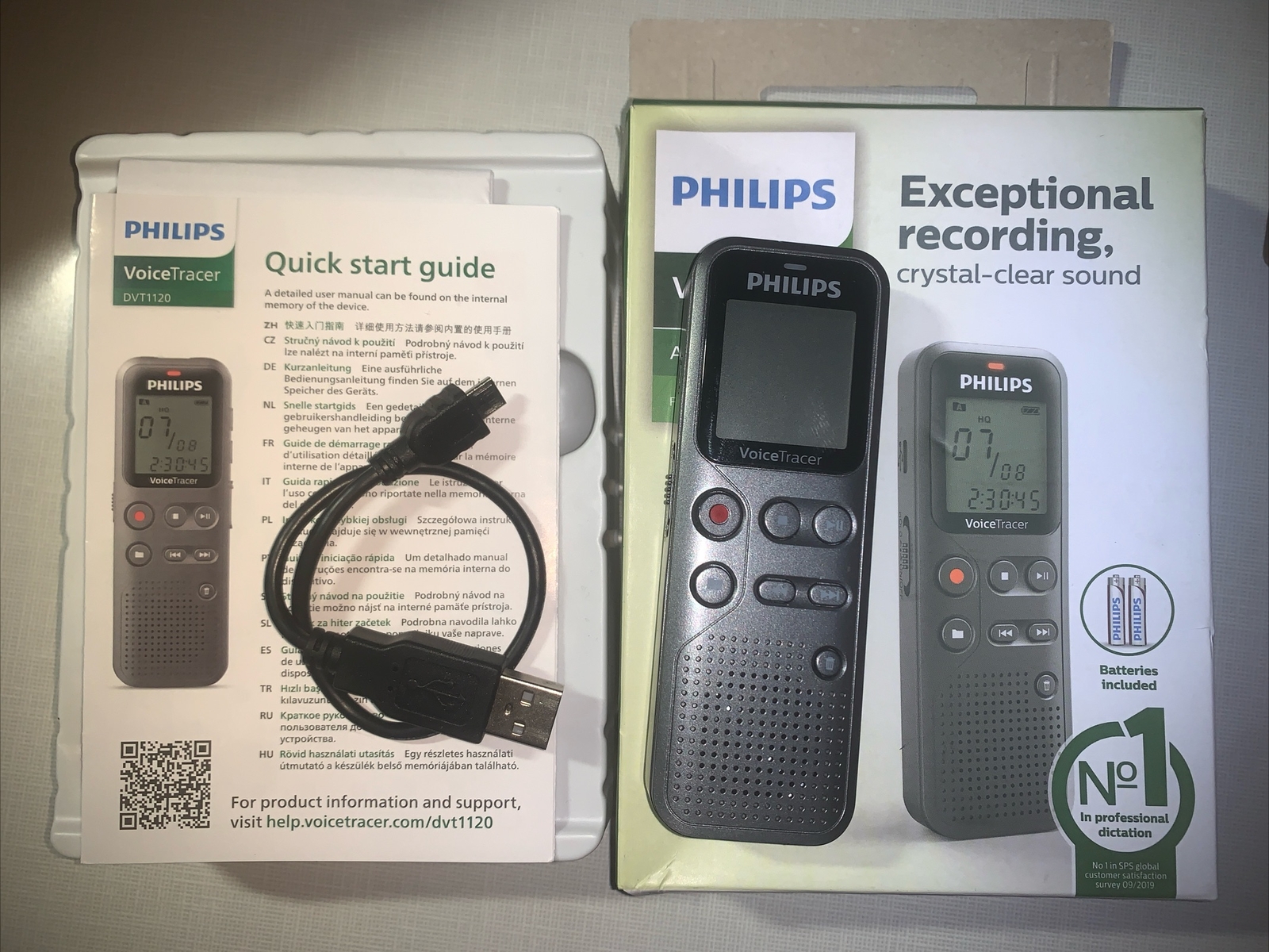 Philips VoiceTracer Audio Recorder Exceptional Recording DVT1120