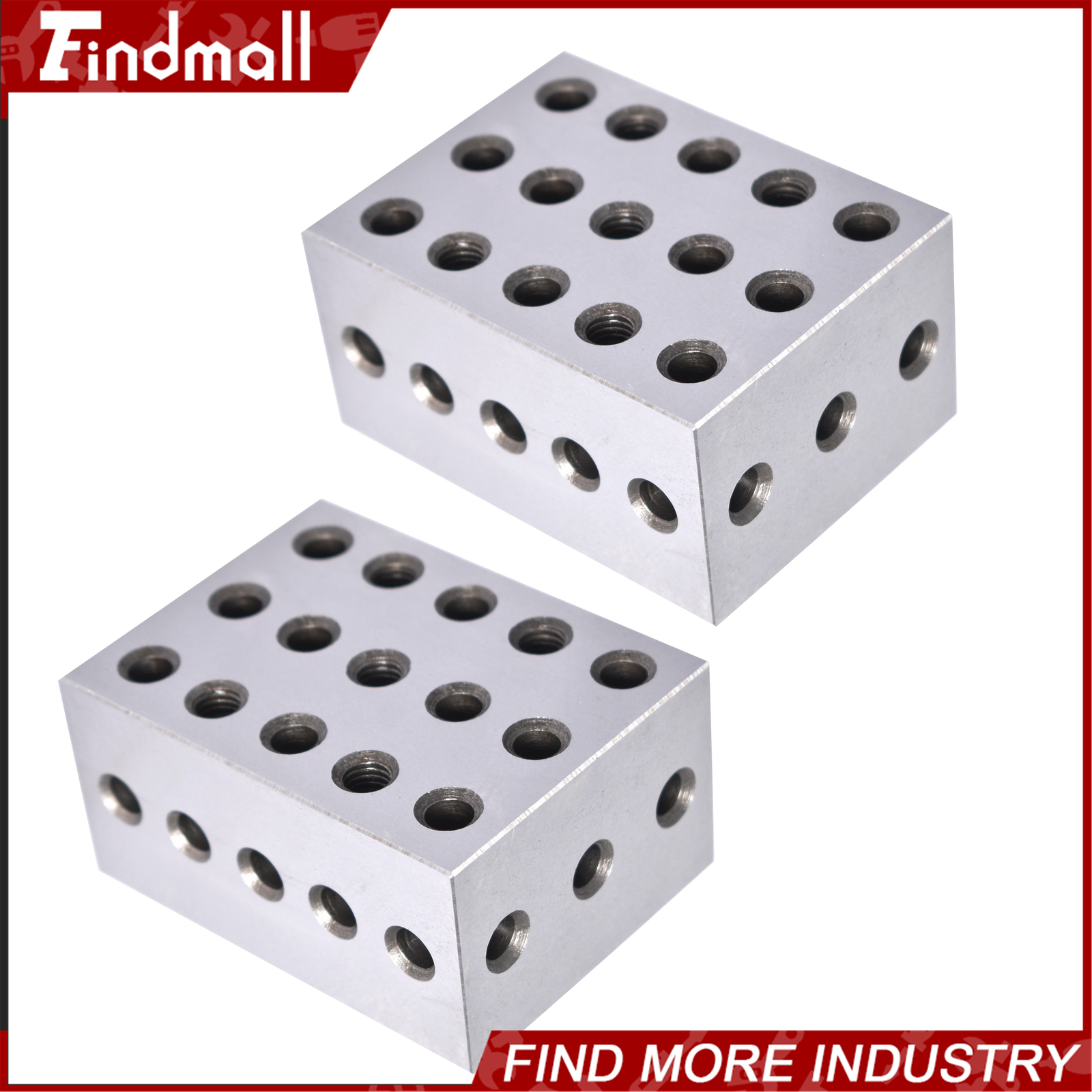Ultra Precision 1 Matched Pair 2-3-4 Blocks 23 Holes .0002" Precision New
