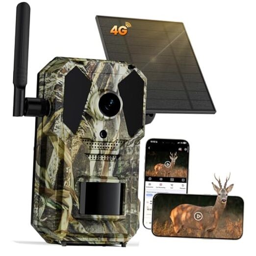 4G Cellular Trail Camera, No WiFi Needed, 0.2s Fast Trigger Speed, Full Color