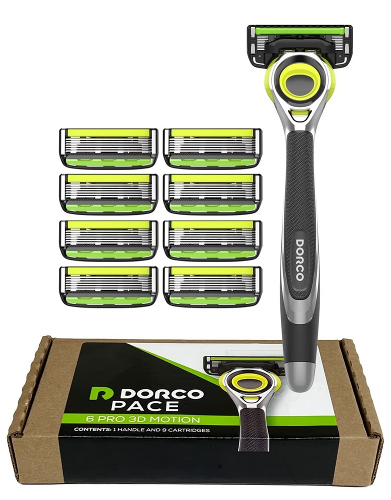Dorco Pace 6 Pro 3D Mot  System - 1 Handle + 9 Cartrid Set