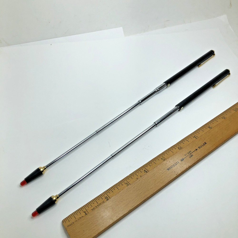 Lot 2 Groc Div Emphasis Pointer Telescopic Presentation Pen Pocket Clip Set 24"
