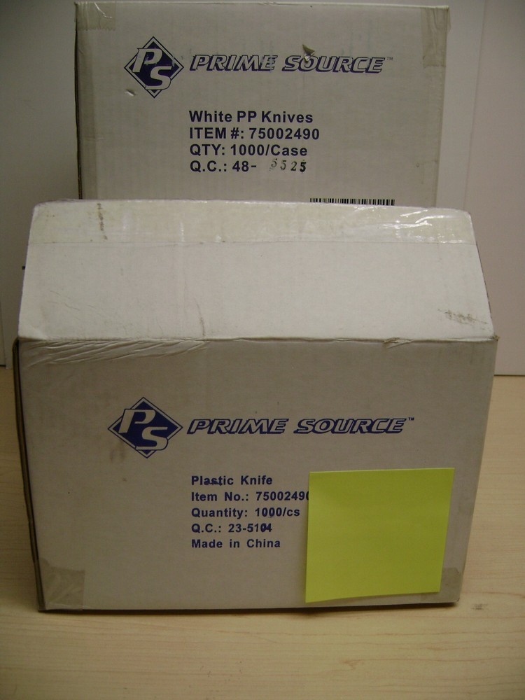 PRIME SOURCE DISPOSABLE WHITE PLASTIC WEIGHT KNIVES 2000 Pack