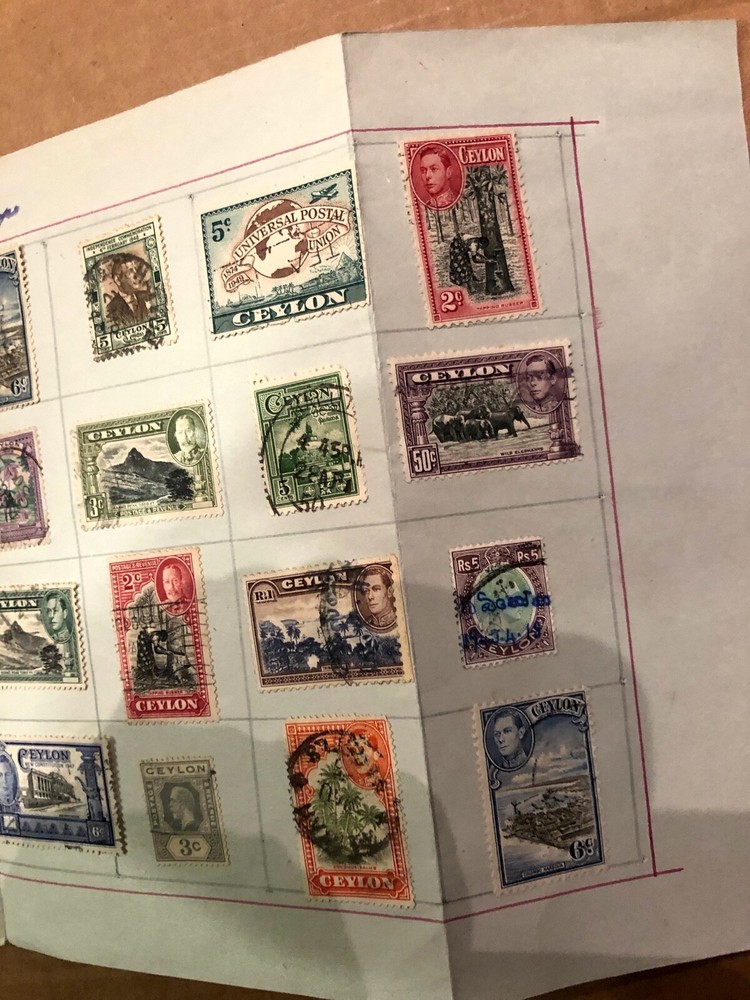 Ceylon stamp collection - 36 stamps