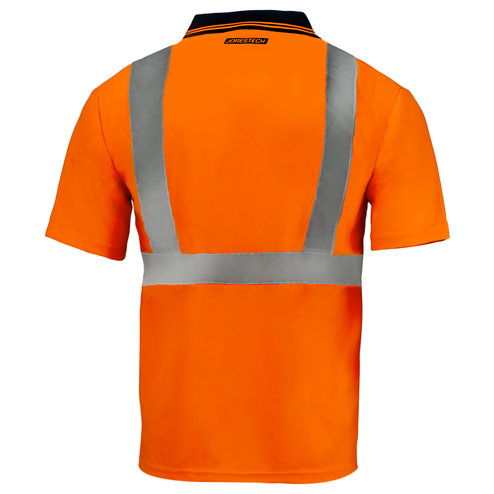 5 Pack Hi-Vis Orange Safety Workwear Polo Shirts Reflective Tape