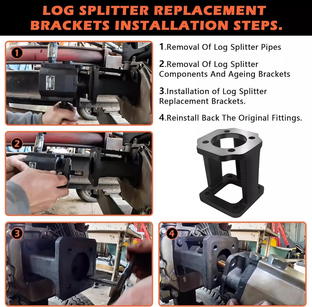 Log Splitter Hydraulic Pump Mount for 5-7 Hp Engines Replacement Brackets