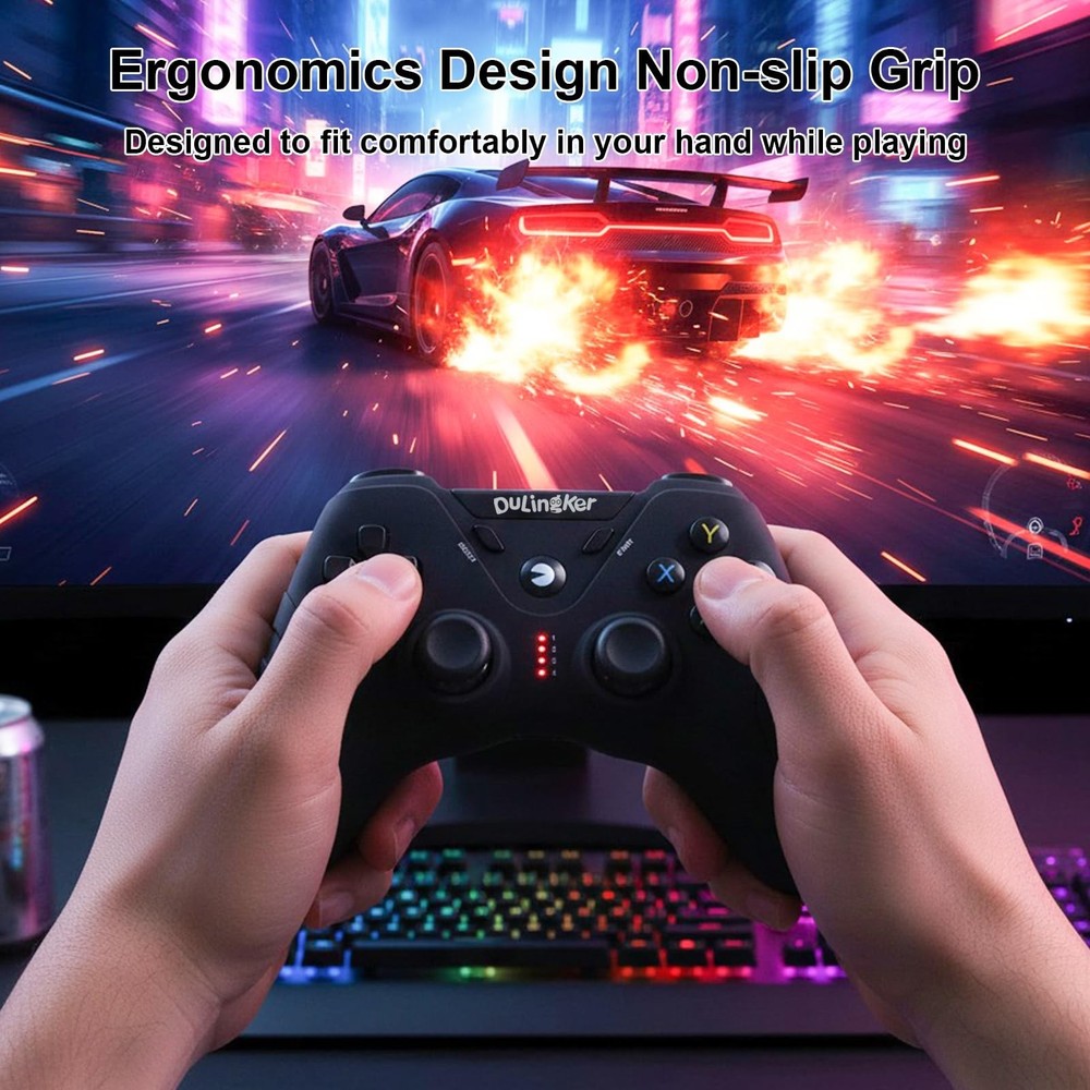 DuLingKer PC Controller Wireless, PS3 Controllers PC Gamepad with Hall Effect...