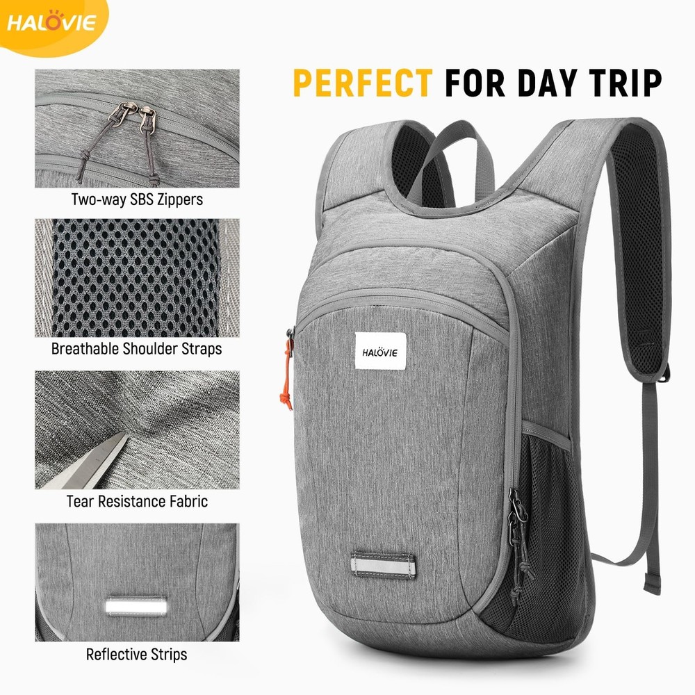 HALOVIE Small Hiking Backpack 10L Packable Lightweight Daypack Foldable Trave...