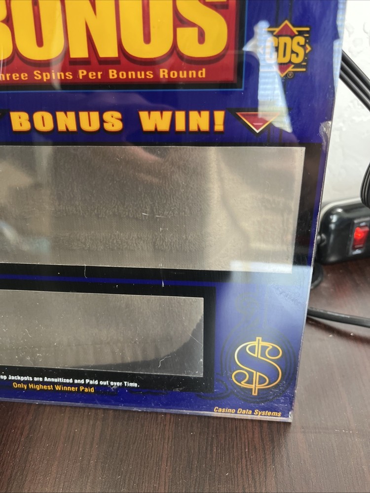 BIG SHOT Plexiglass Slot Machine Insert Casino Data Systems 2001
