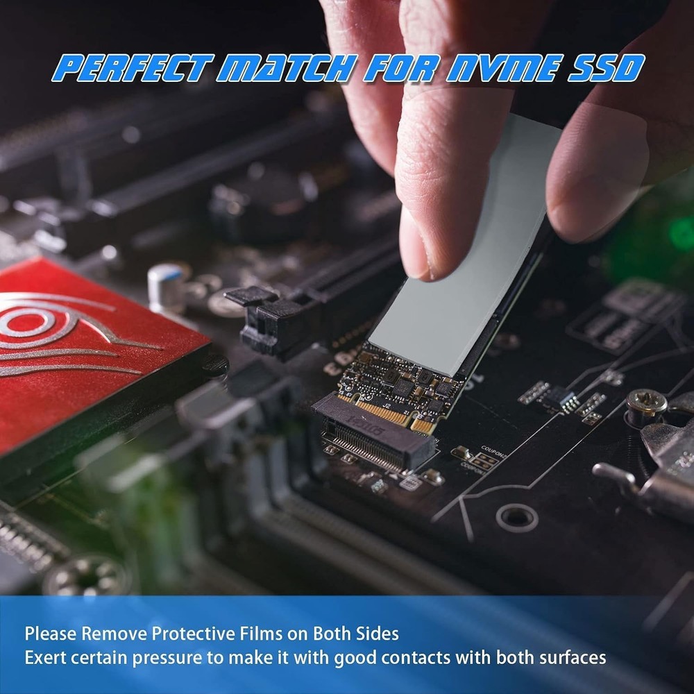 Customizable Silicone Thermal Pads - 30 Pack Ideal for CPU, SSD, and LED Cooling