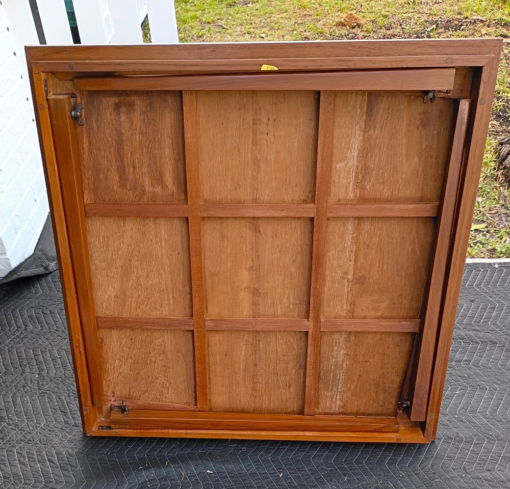 Antique Rare Unique Folding Card Table Wing Nut Bolt