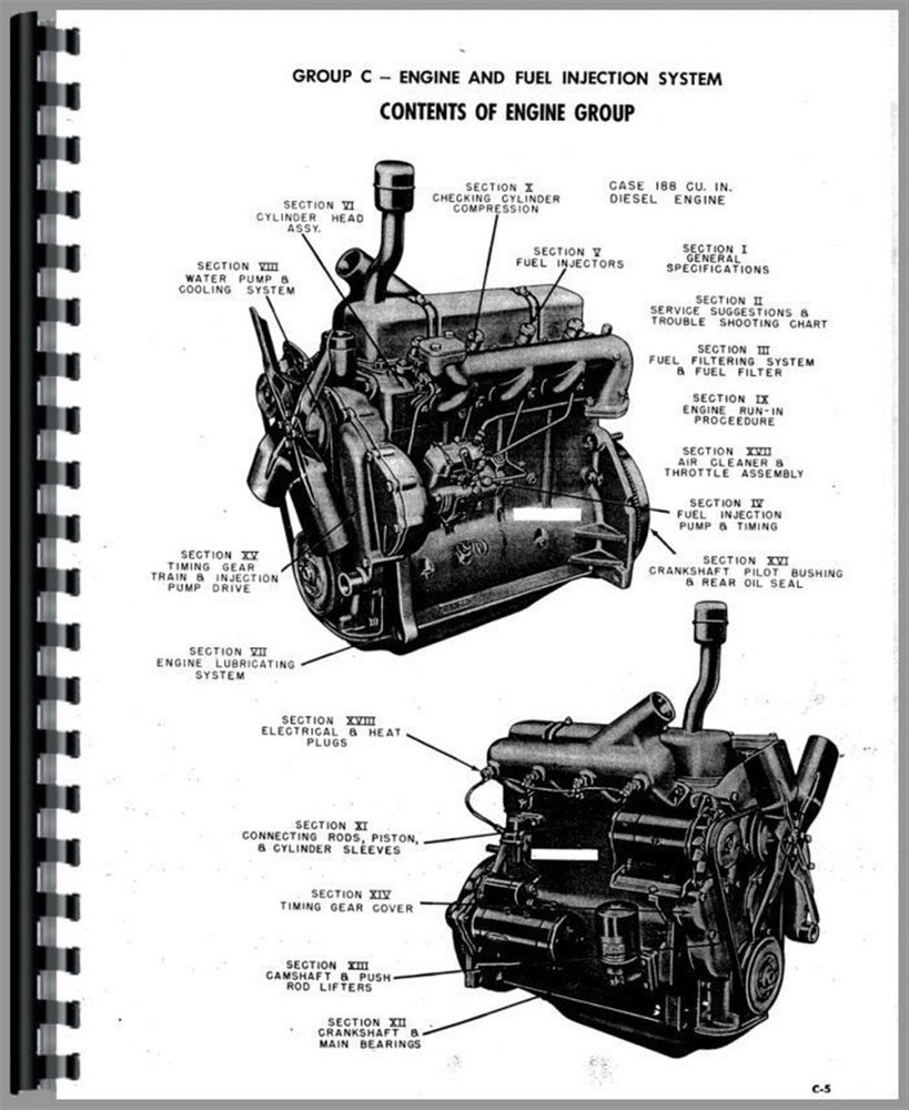 Case 188D Engine Service Repair Manual