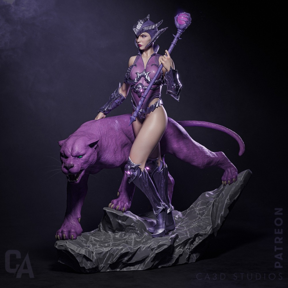 Evil Lyn (1) Unpainted 1/12 resin model kit and base ca3d
