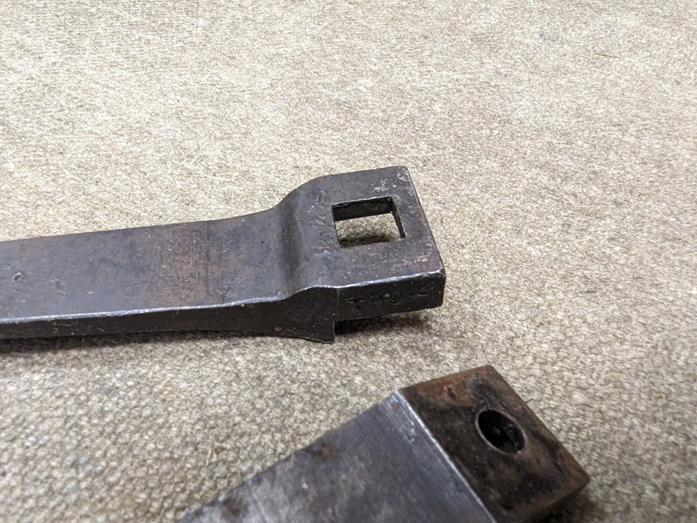 Japanese Arisaka upper and lower receiver extensions, tangs