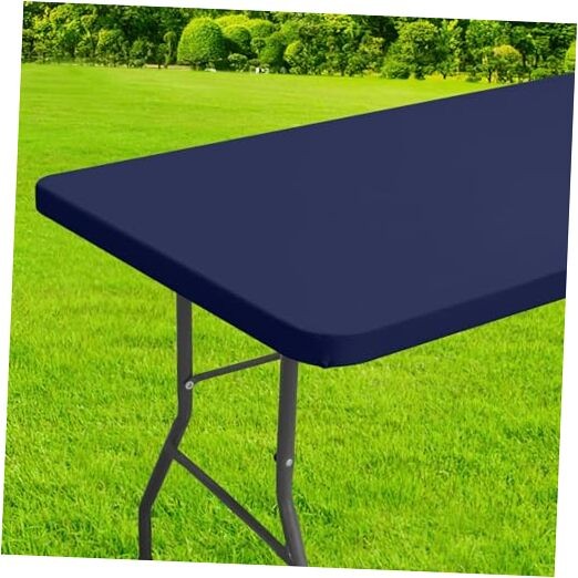 Rectangle Table Cloth Cover, Waterproof 72" x 30" (Rectangular) 1 Navy Blue
