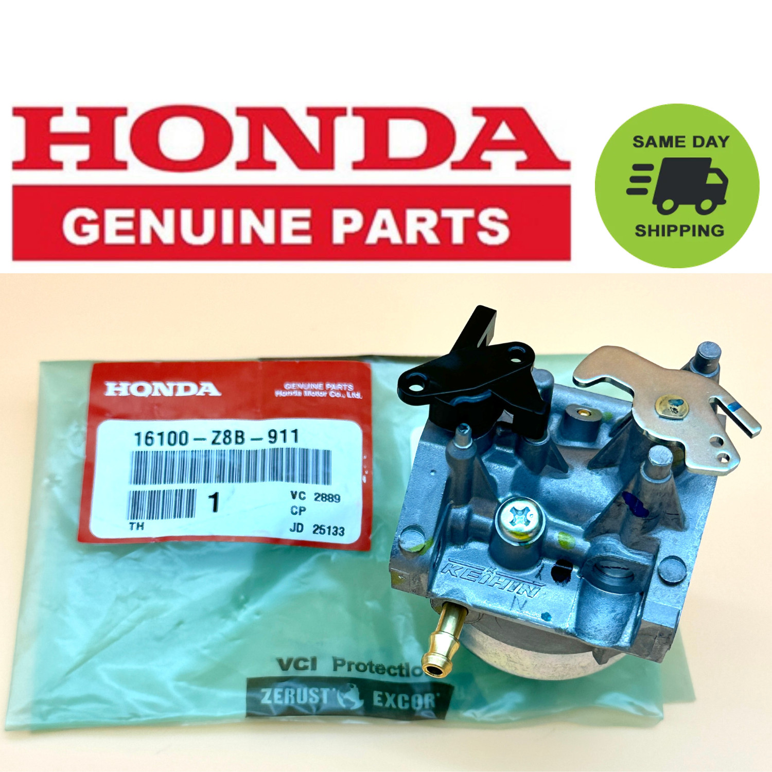 HONDA Carburetor (Carb) GCV160 16100-Z8B-911 Genuine OEM (BB76B A)