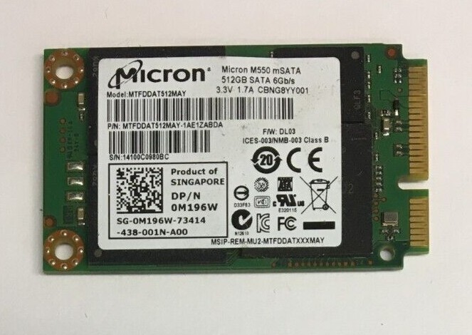 512GB mSATA SSD mixed brands