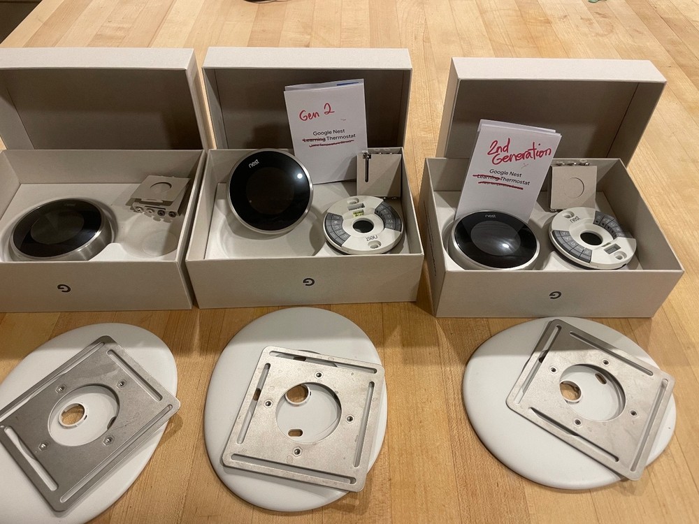 3 (THREE) Google NEST Thermostat 2nd Generation Programmable