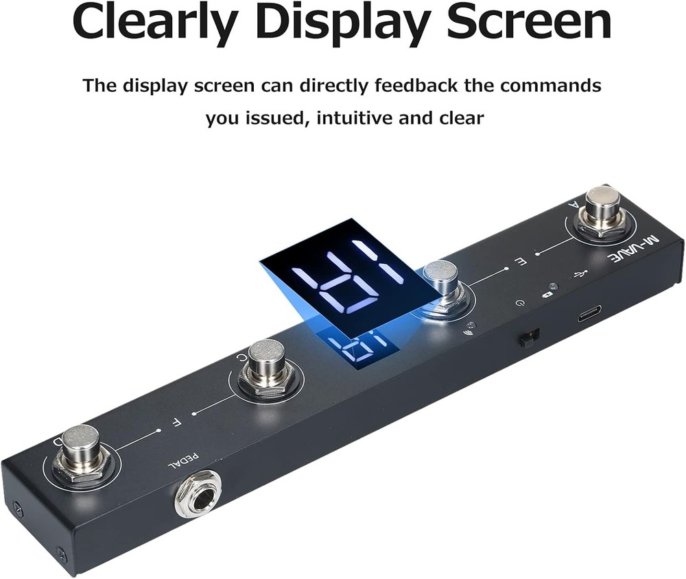 Btuty BT MIDI Foot Controller Wireless Rechargeable 4...