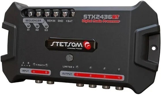 Stetsom STX2436 Digital Audio Processor 2 Channels 4 Way Bluetooth DSP Crossover