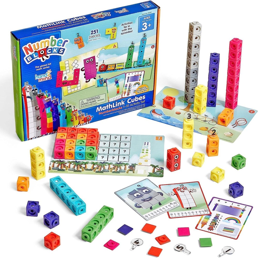 Mathlink Cubes Number blocks1-10 Activity Set, 30 Preschool Learning Activities