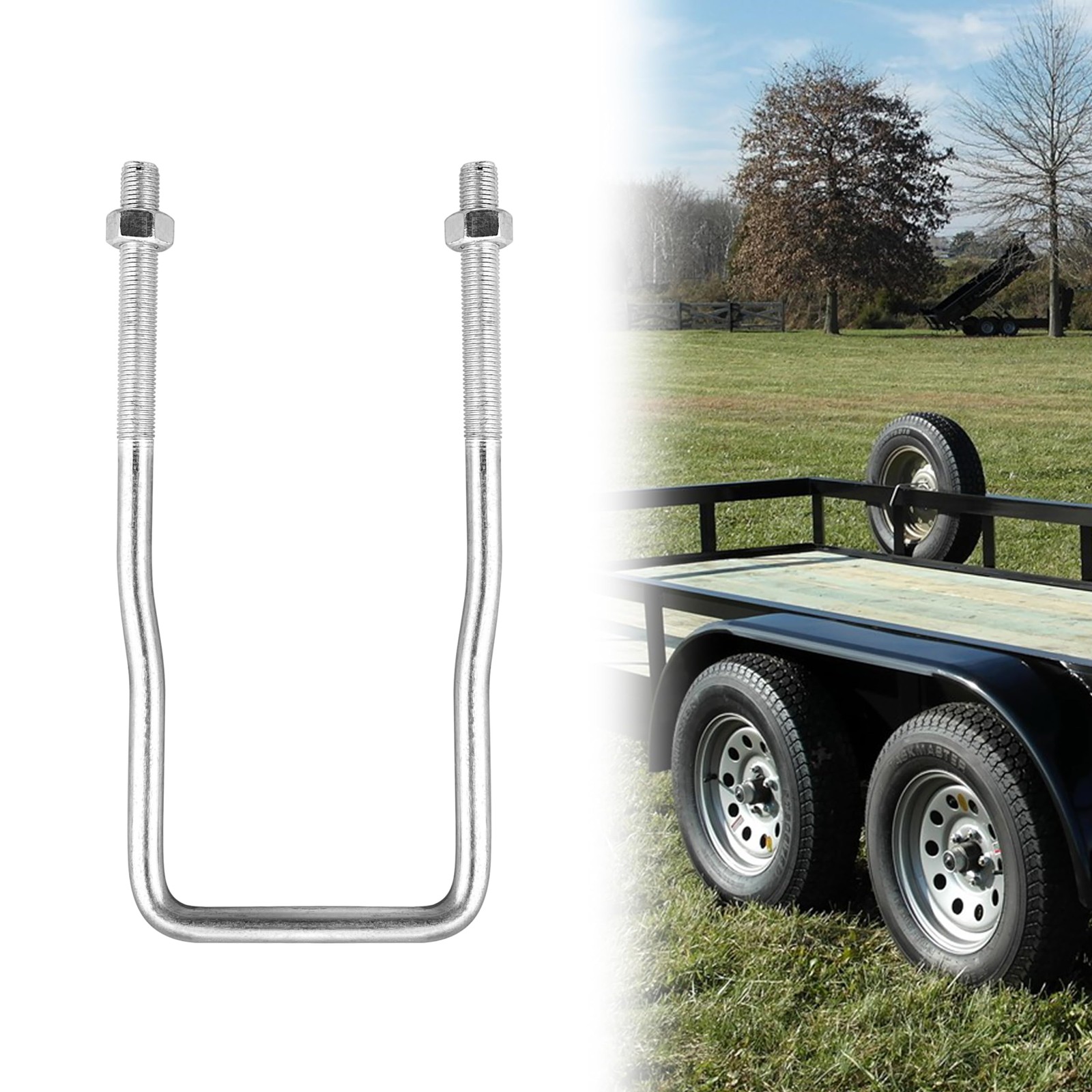 VONLX U-Bolt Spare Tire Carrier Holder Bracket for Trailer Side Mount 4 or 5 ...