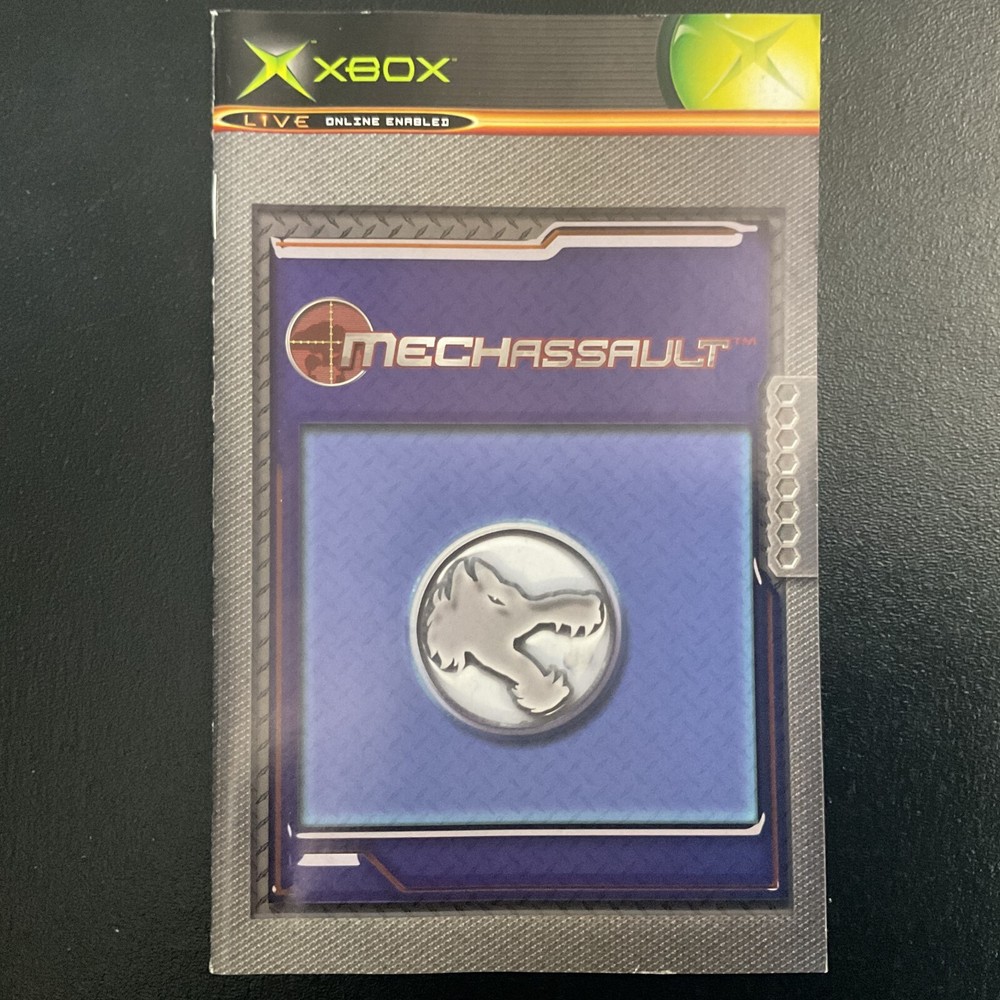 MechAssault 1 Microsoft XBOX Instruction Manual Only