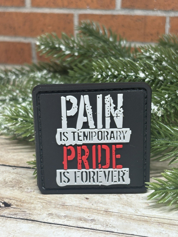PVC Tactical Patch - Pain is Temporary Patch - Morale Gun Patch
