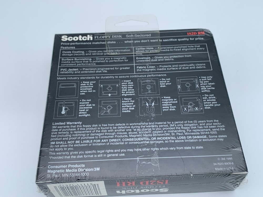 Scotch Floppy Disk EG 1S2D RH 10-Pack, 5 1/4 Disk #A222