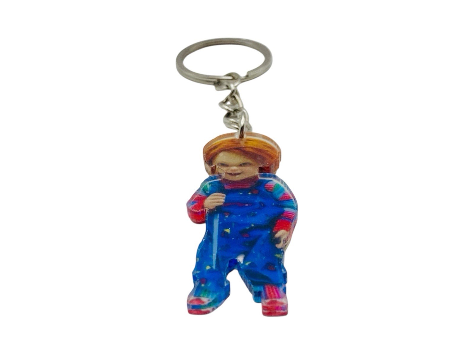 Child’s Play Chucky 2d Keychain Acrylic Handmade Horror Movie Slasher Villain
