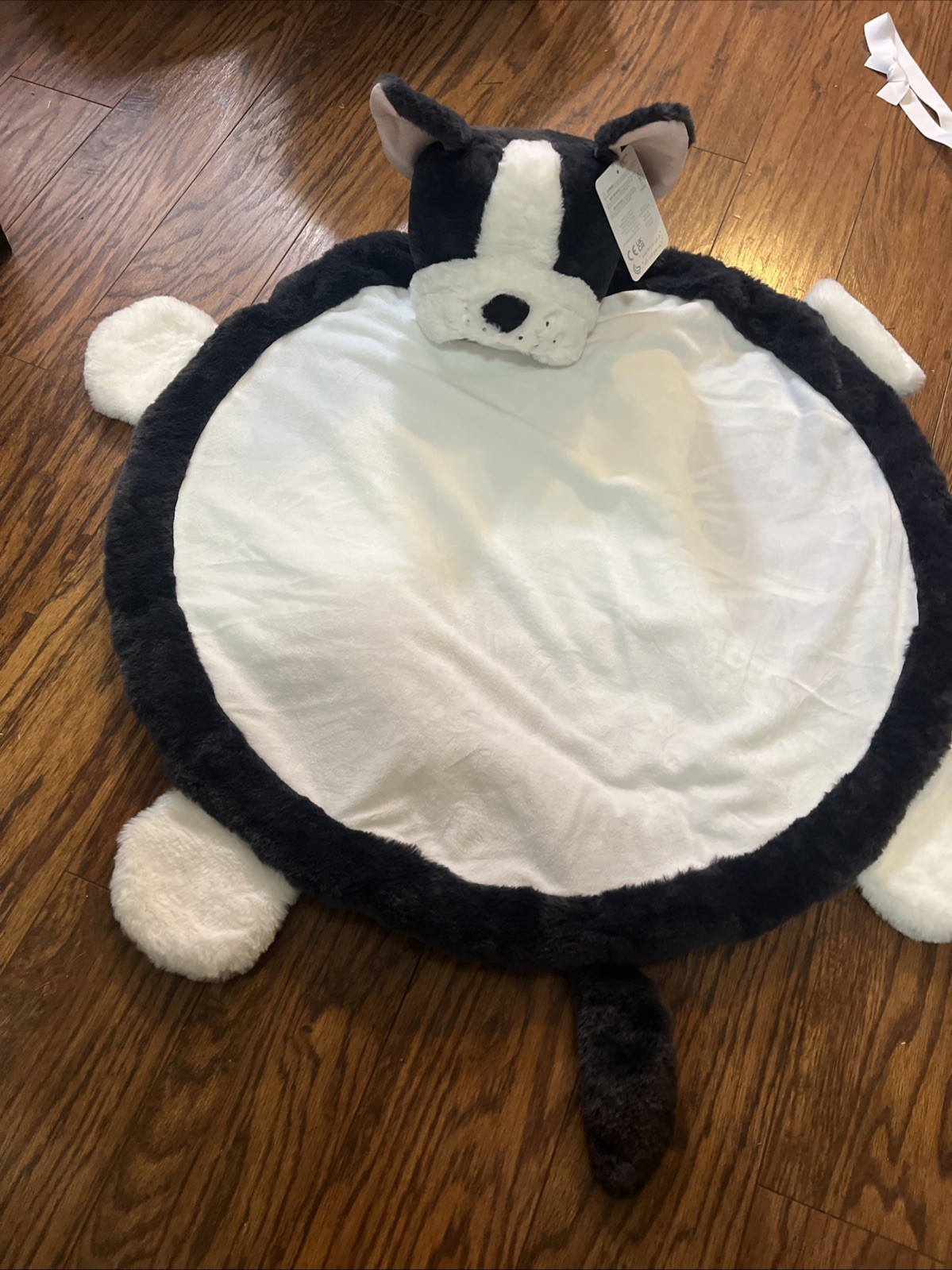 Pottery Barn Kids Baby Play Mat 27" Bulldog Puppy, Soft Lovey Tummy Time NWT