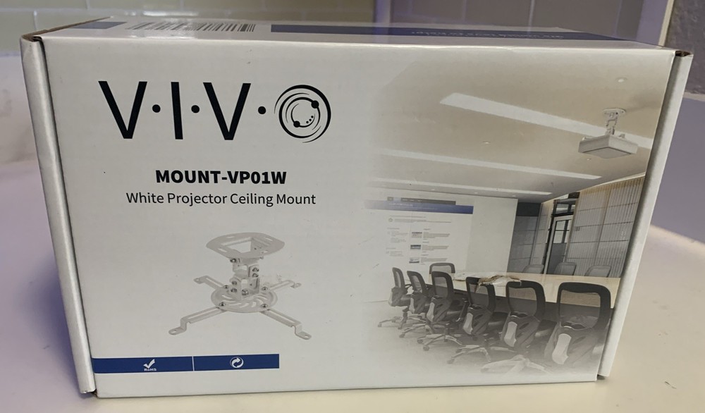 Universal Adjustable White Ceiling Projector Projection Mount Extending Arms