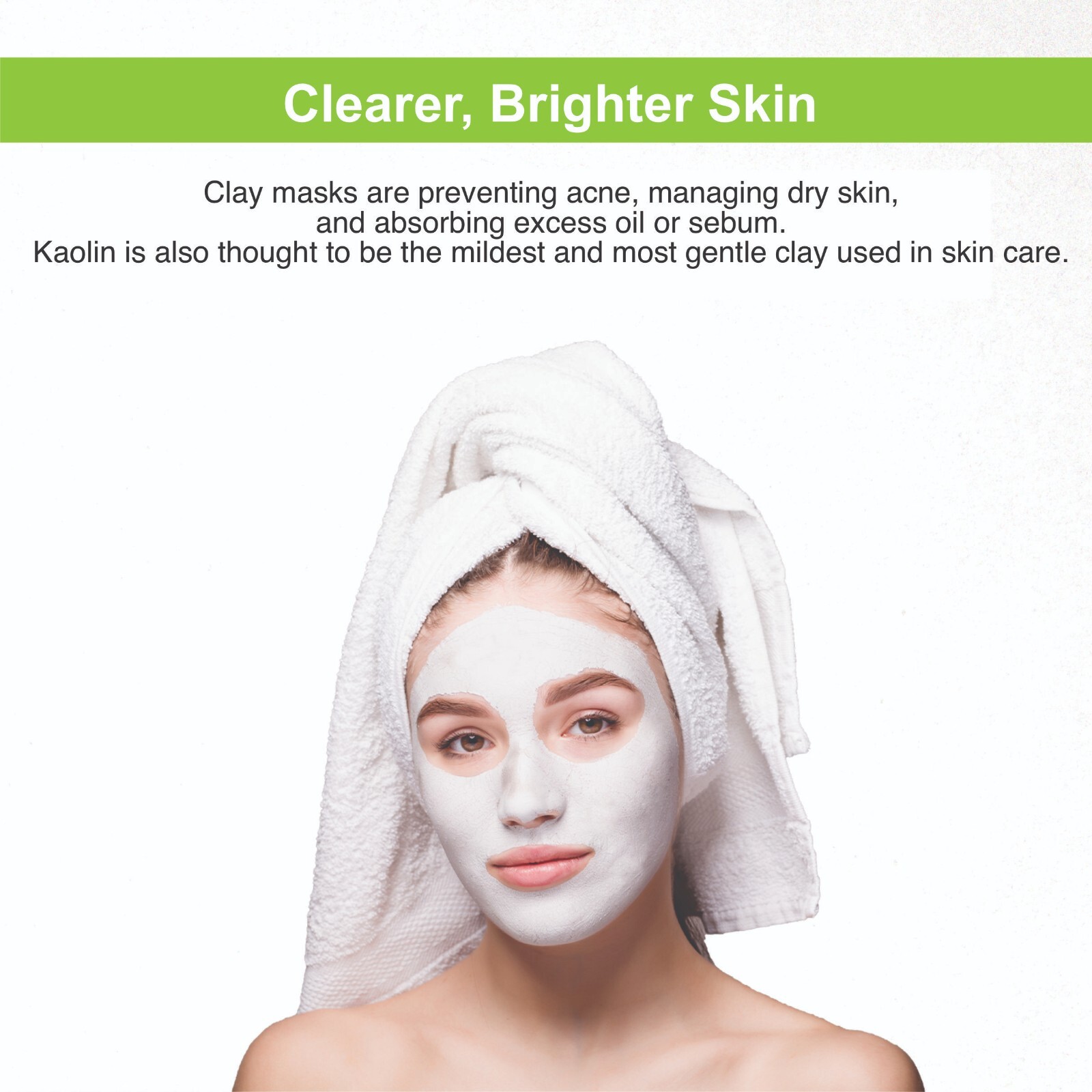 Saopeauty WHITE KAOLIN CLAY Powder Face Body Mask Cosmetic Grade 100% Natural