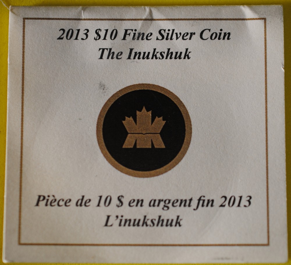 2013 Canada 10 Dollars BU INUKSHUK