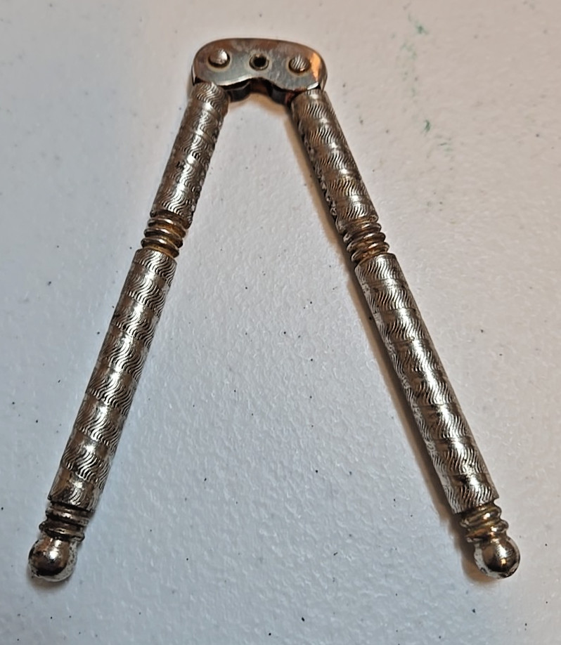 Vintage Metal Nutcracker; Spring Loaded