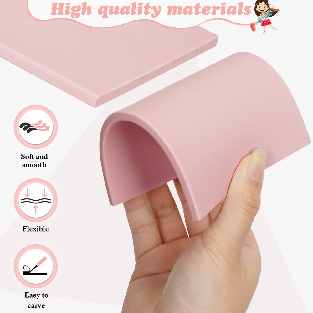 47 Pcs Block Printing Starter Tool Kit Includes Rubber Blocks,Carving Tools, ...
