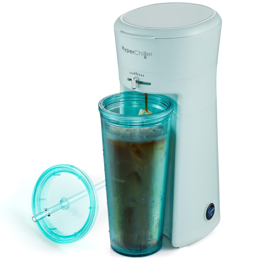 HyperChiller EHC824 Iced & Hot Coffee Maker, Adjustable 2.5 Cups, Mint