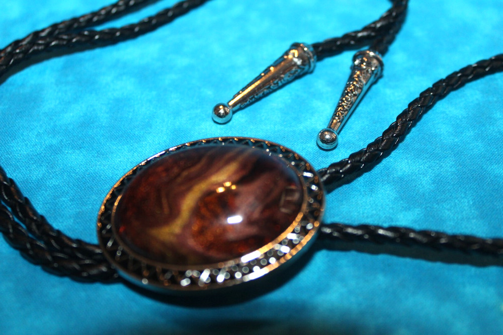 Brownish Silver Bolo Tie